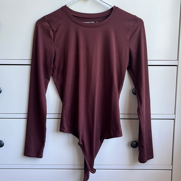 Abercrombie & Fitch Tops - SOLD Abercrombie and Fitch Long Sleeve Copper Bodysuit